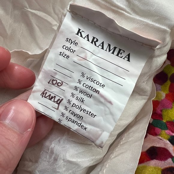 Vintage 100% Silk Kaleidoscope Multicolor Short Sleeve Mini Fitted Sheath Dress - Picture 5 of 8